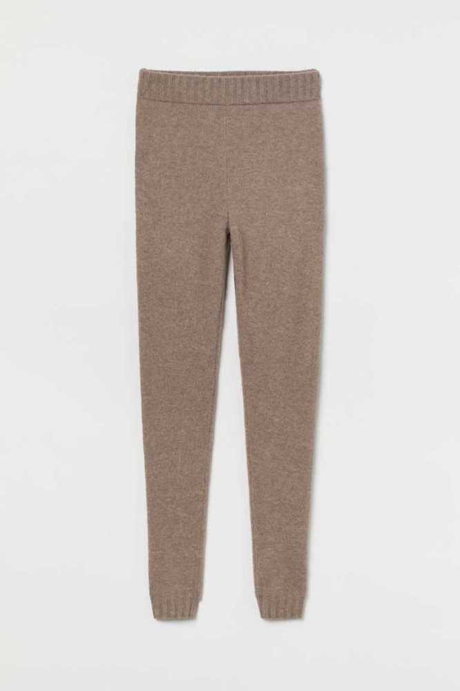 H&M Fine-knit Leggings Loungewear Damen Dunkelbraun | 7038-CMPXZ