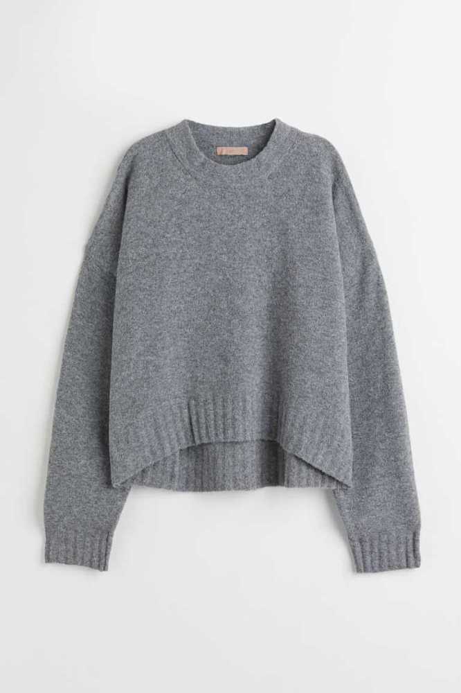 H&M Fine-knit Pullover Loungewear Damen Grau | 1528-DAWOR