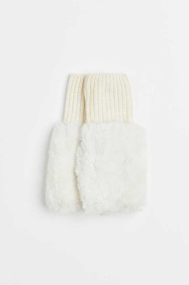 H&M Fingerless mittens Handschuhe Damen Beige | 8903-MWXPU