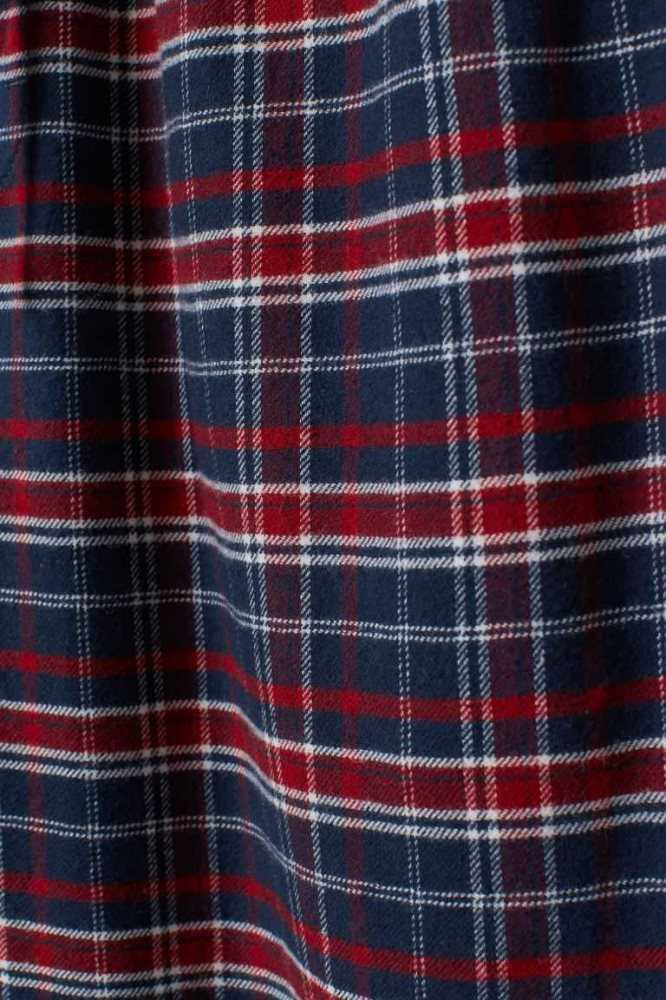 H&M Flannel Pajama Pants Loungewear Herren Blau Rot | 8405-VJHKX