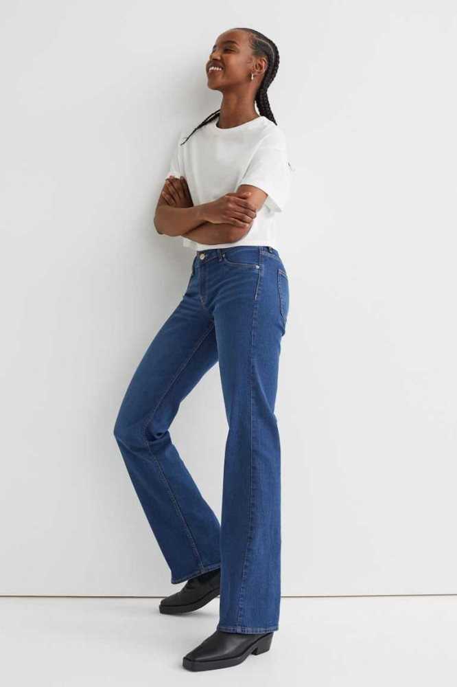 H&M Flare Low Jeans Damen Blau | 7831-OCYZS