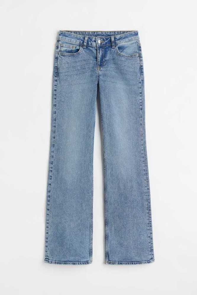 H&M Flare Low Jeans Damen Dunkelgrau | 3580-CYTNK