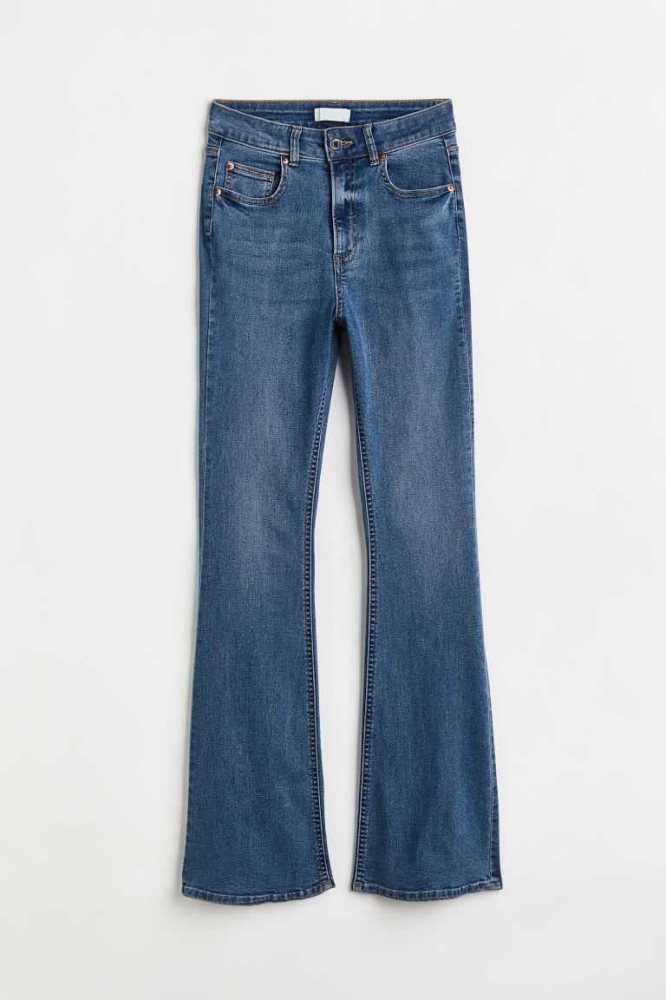 H&M Flared High Jeans Damen Blau | 6930-ZTJWS