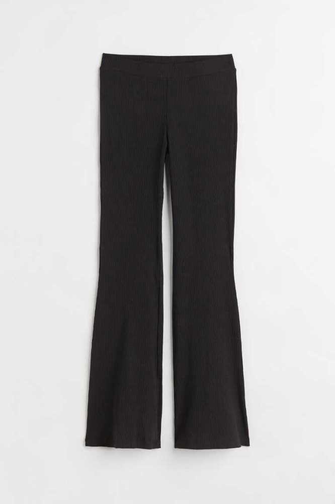 H&M Flared Leggings Hose Damen Dunkelgrau | 1765-DBWGO