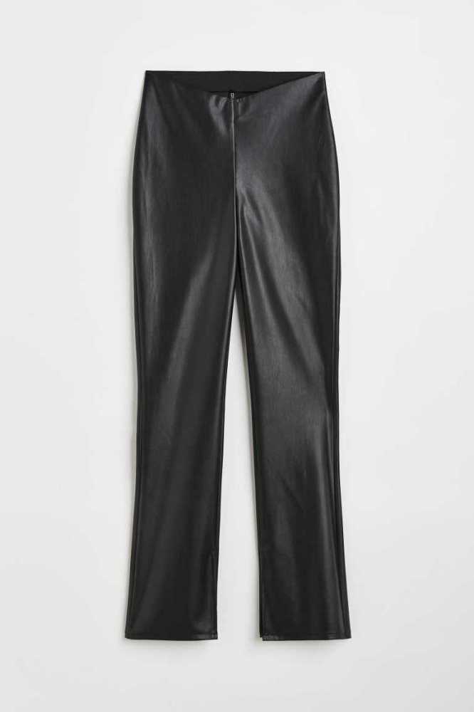 H&M Flared Leggings Hose Damen Schwarz | 1328-VISQC