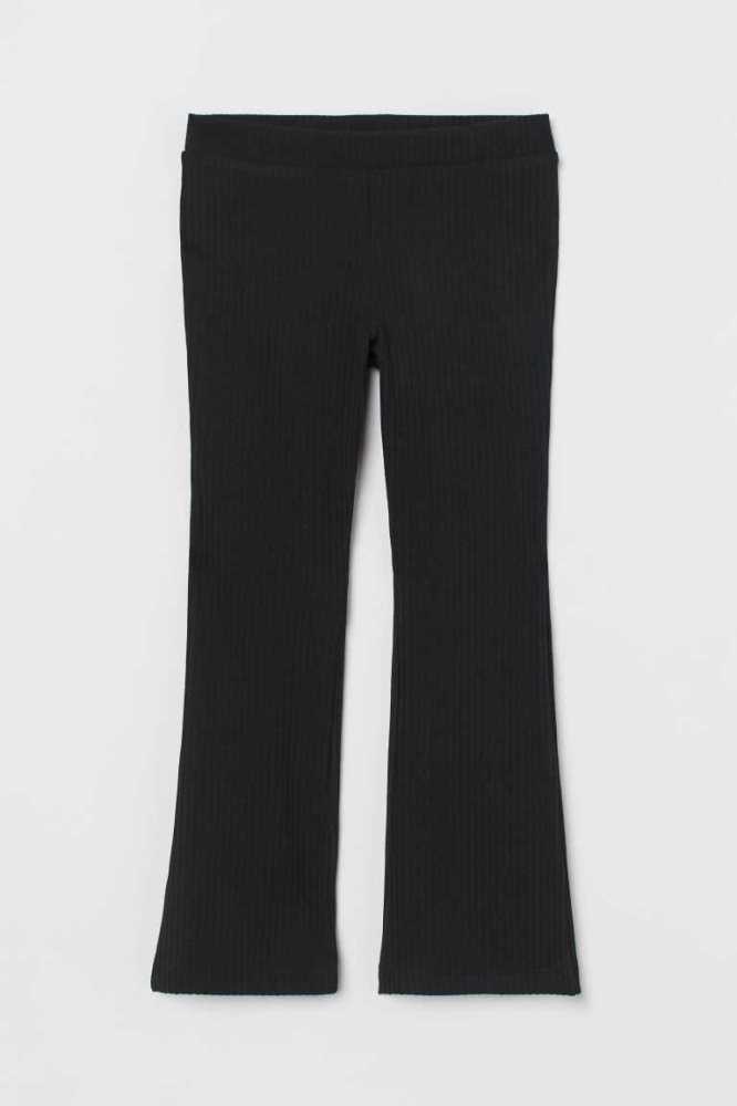 H&M Flared Leggings Kinder Schwarz | 0834-LMAYE