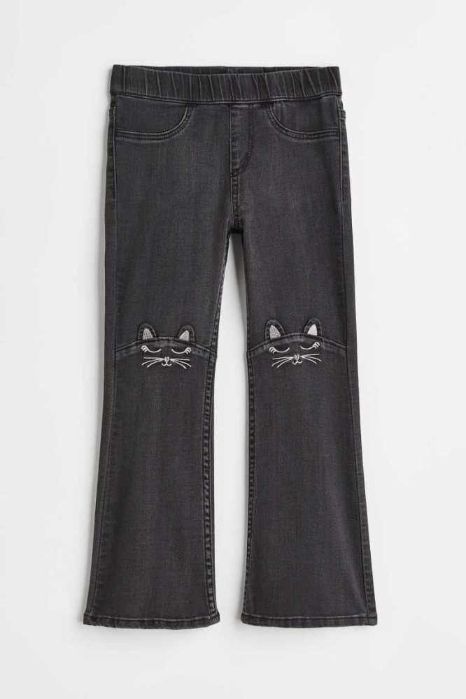 H&M Flared Pull-on Jeans Kinder Blau | 1792-ADQIM