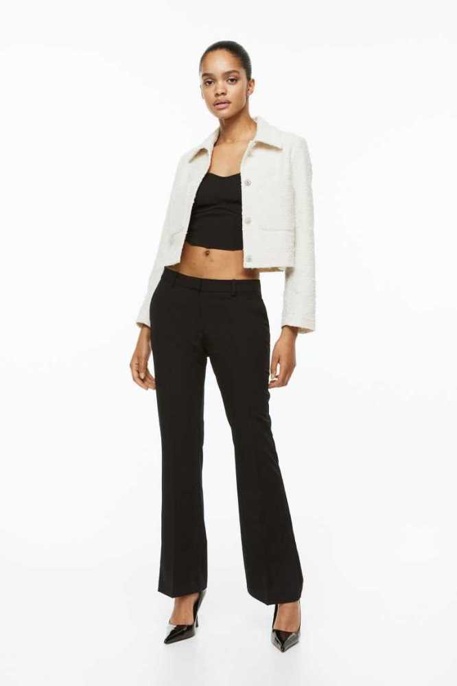 H&M Flared Twill Hose Damen Hellgrün | 1039-EHOUI