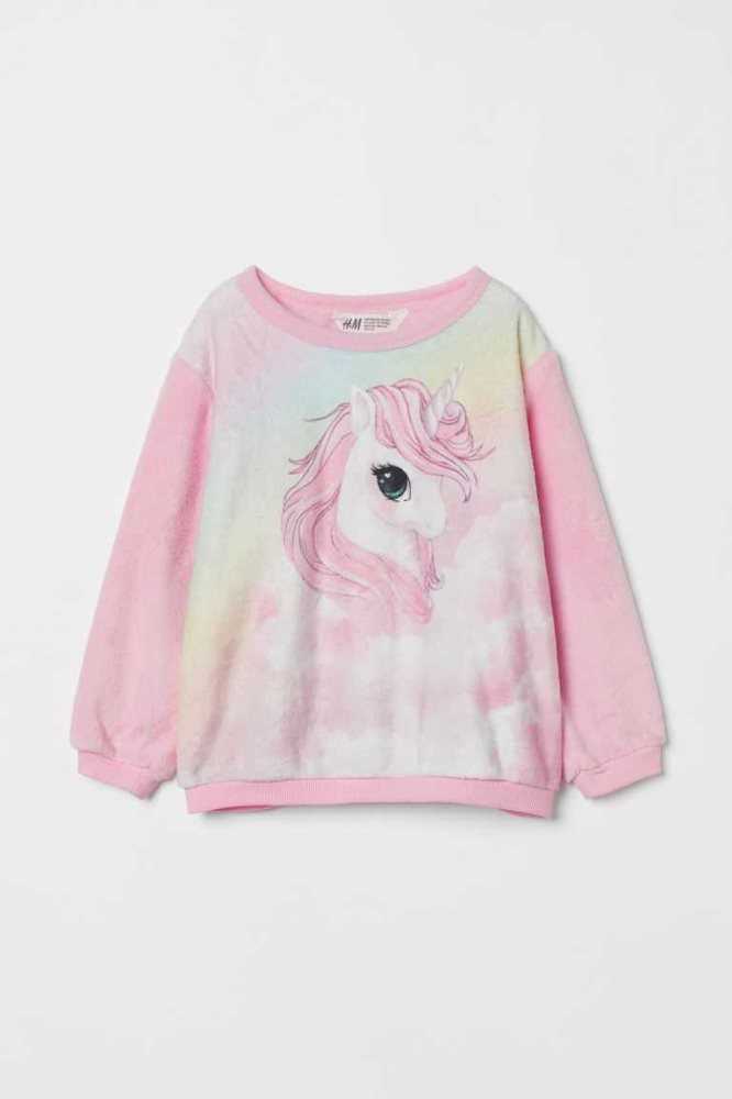 H&M Fleece Hemd Kinder Rosa | 7423-FGCSM