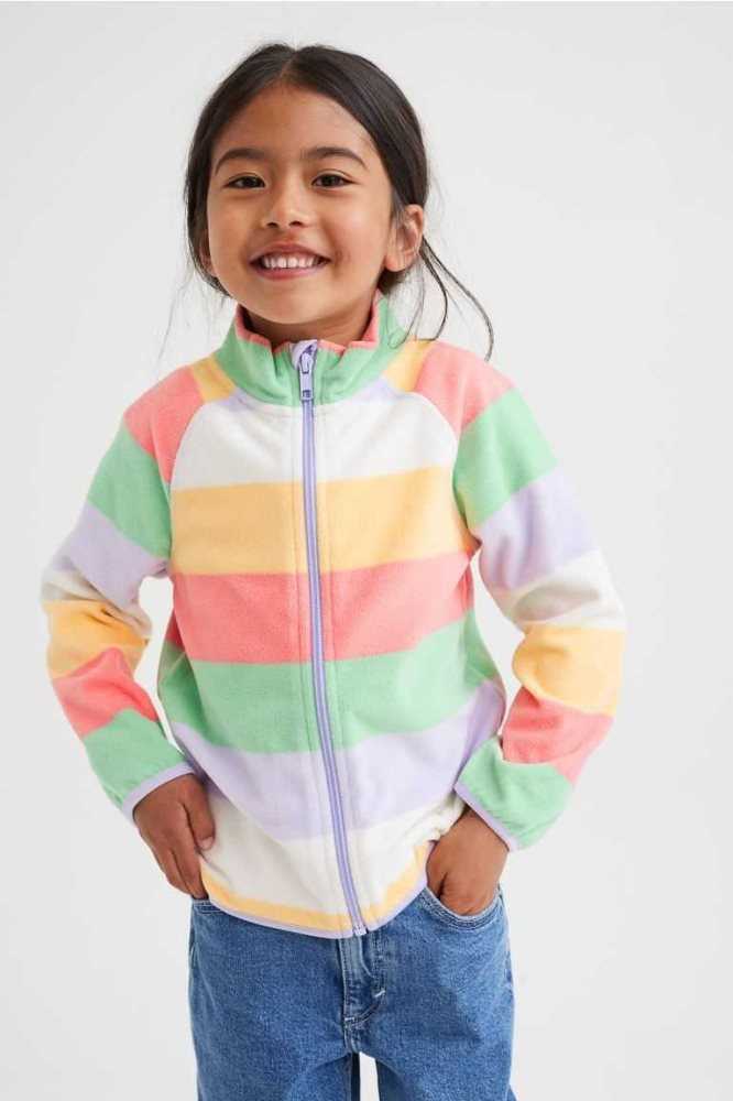 H&M Fleece Jacket Oberbekleidung Kinder Helllila | 8302-CWKPN