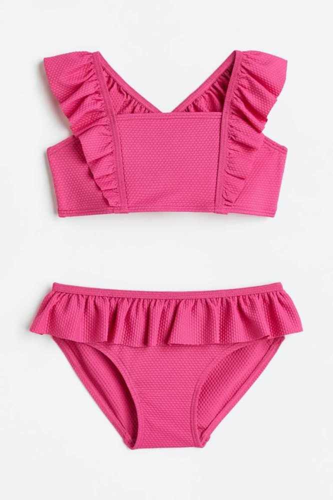 H&M Flounced Bikinihosen Kinder Rosa | 4506-ABENZ