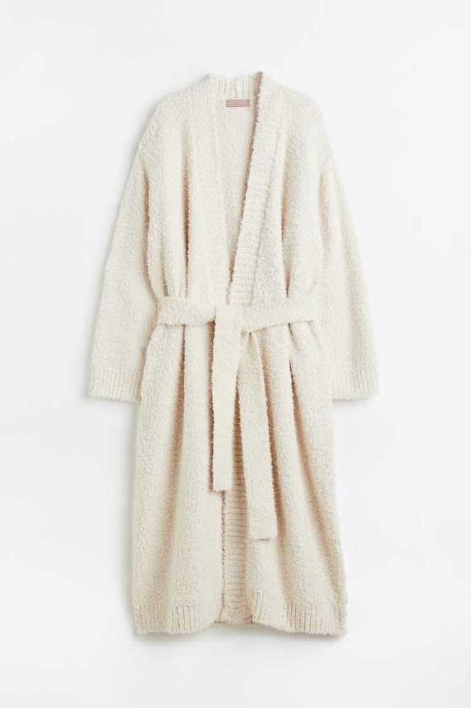 H&M Fluffy Bathrobe Nachtwäsche Damen Beige | 8401-OHABJ