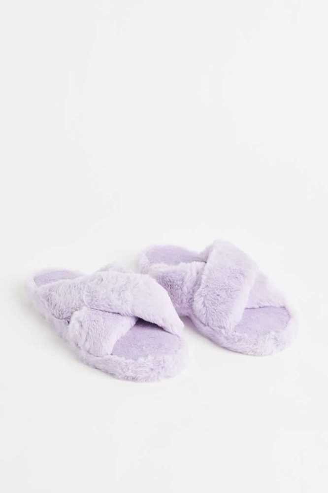 H&M Fluffy Hausschuhe Kinder Helllila | 5941-VUHAE