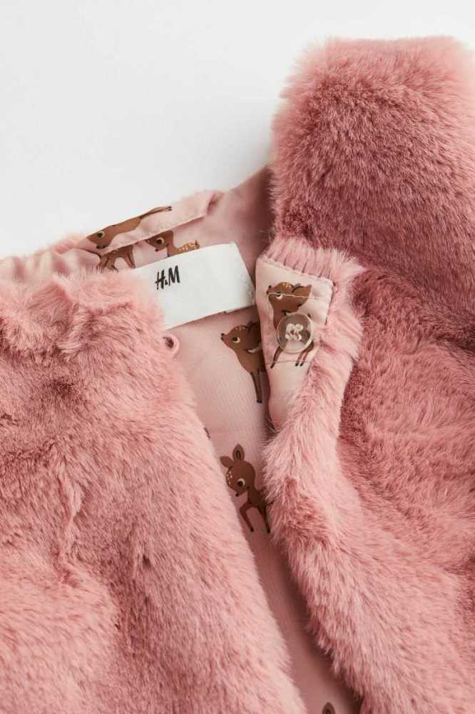 H&M Fluffy Vest Oberbekleidung Kinder Rosa | 6715-OCBLG