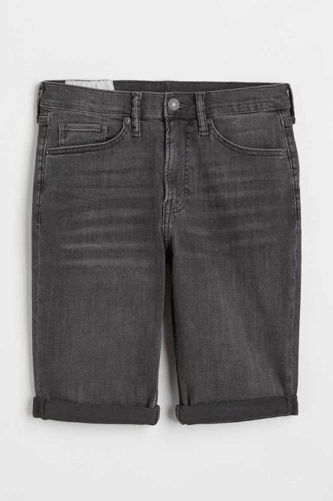 H&M Freefit Slim Denim Kurze Hose Herren Hellblau | 3596-TSRCP