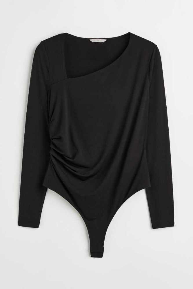 H&M Gathered Tanga Bodysuit Oberteile Damen Koralle | 0138-NVEKY