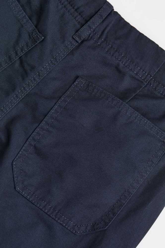 H&M Gefütterte Baumwoll Cargo Hose Kinder Navy Blau | 2145-UOFXR