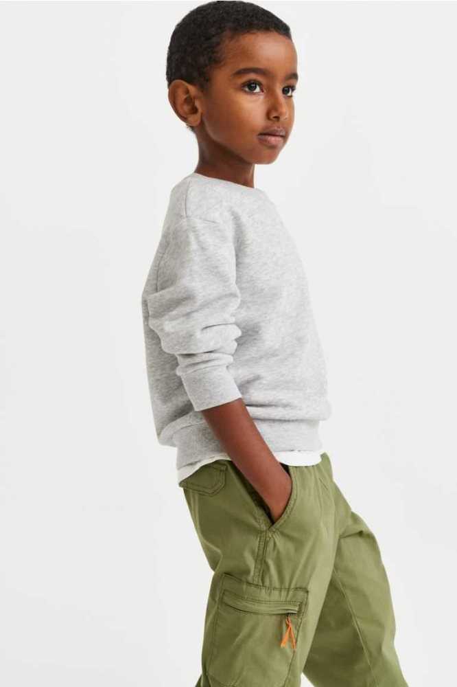 H&M Gefütterte Cargo Hose Kinder Khaki Grün | 7902-HRPIX