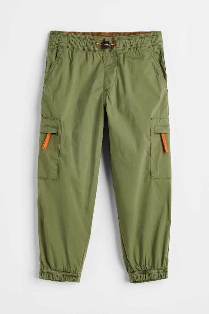 H&M Gefütterte Cargo Hose Kinder Khaki Grün | 7902-HRPIX