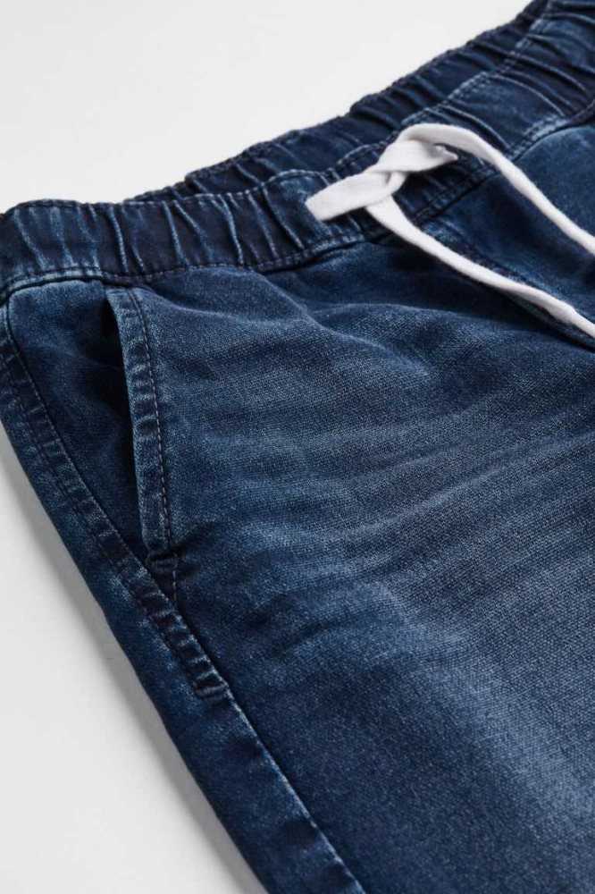 H&M Gefütterte Denim Jogginghose Kinder Dunkelblau | 2483-SPRVQ