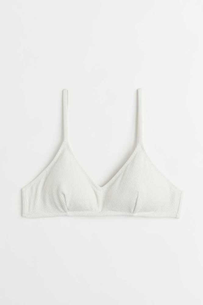 H&M Gepolstert Bikini Top Strandkleidung Damen Dunkelrosa | 2138-NZJUO