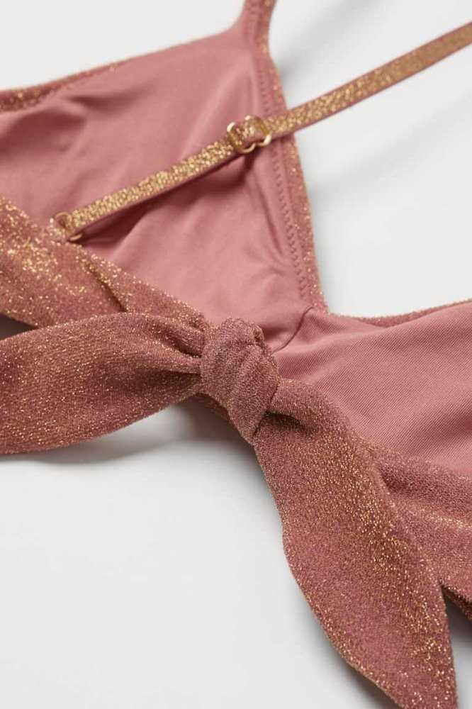 H&M Gepolstert Bikini Top Strandkleidung Damen Hellgrün | 3961-OVUZT