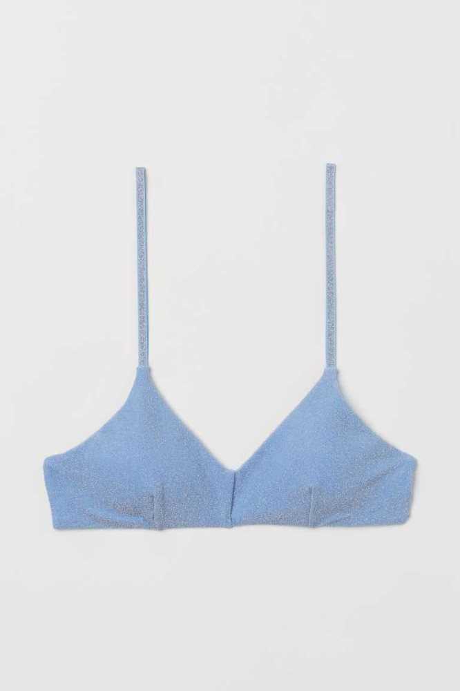 H&M Gepolstert Bikini Top Strandkleidung Damen Hellgrün | 3961-OVUZT