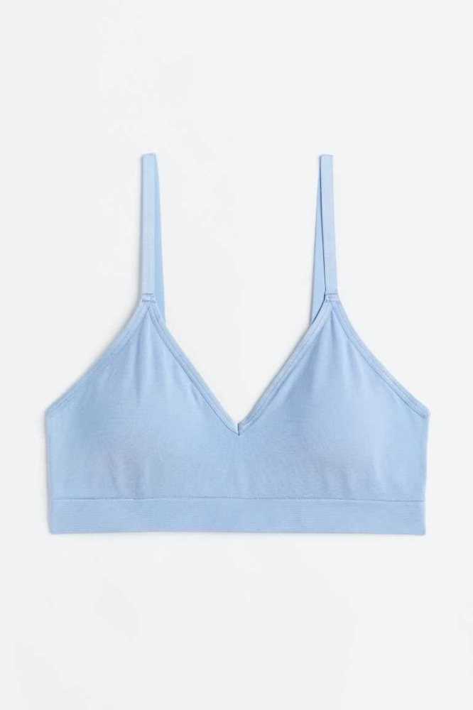 H&M Gepolstert Bra Unterwäsche Damen Hellblau | 1092-ZQWPI