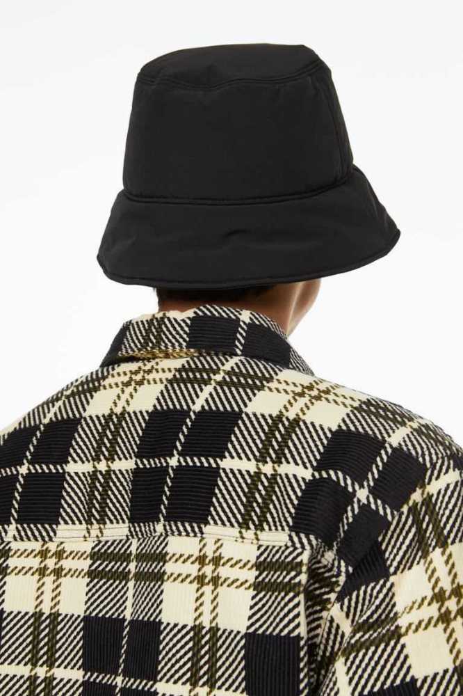 H&M Gepolstert Bucket Hüte Herren Schwarz | 9623-MNCDE