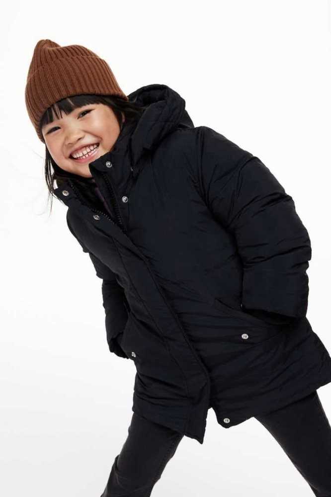 H&M Gepolstert Nylon Parka Oberbekleidung Kinder Dunkelolivgrün Grün | 7382-LATYD