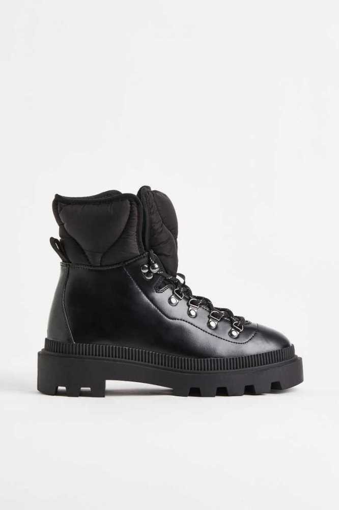 H&M Gepolstert Spitze-up Stiefel Damen Weiß | 6145-IJTVQ