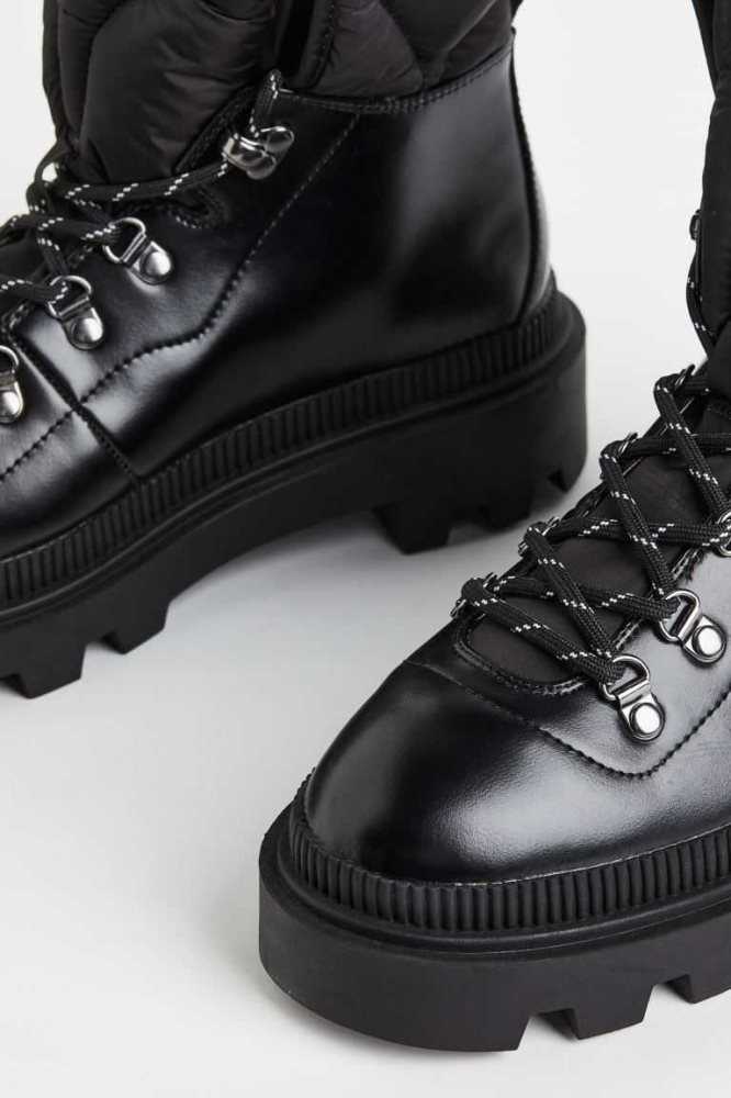 H&M Gepolstert Spitze-up Stiefel Damen Weiß | 6145-IJTVQ