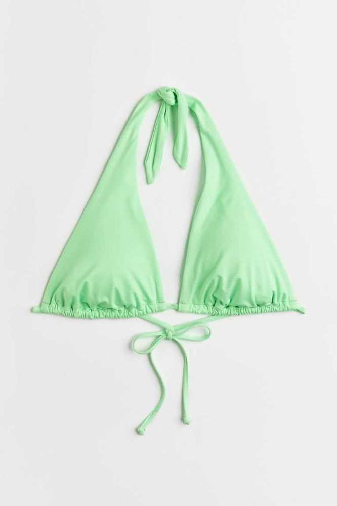 H&M Gepolstert Triangle Bikini Top Strandkleidung Damen Schwarz | 4819-QOZAI