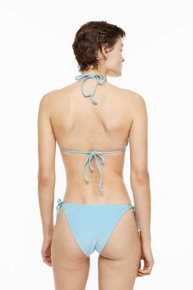 H&M Gepolstert Triangle Bikini Top Strandkleidung Damen Helltürkis | 8957-UAJGD