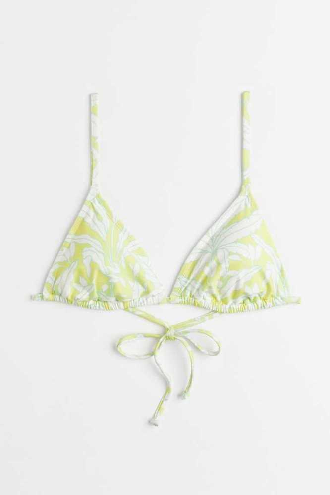 H&M Gepolstert Triangle Bikini Top Strandkleidung Damen Gelb | 9381-CPEDL