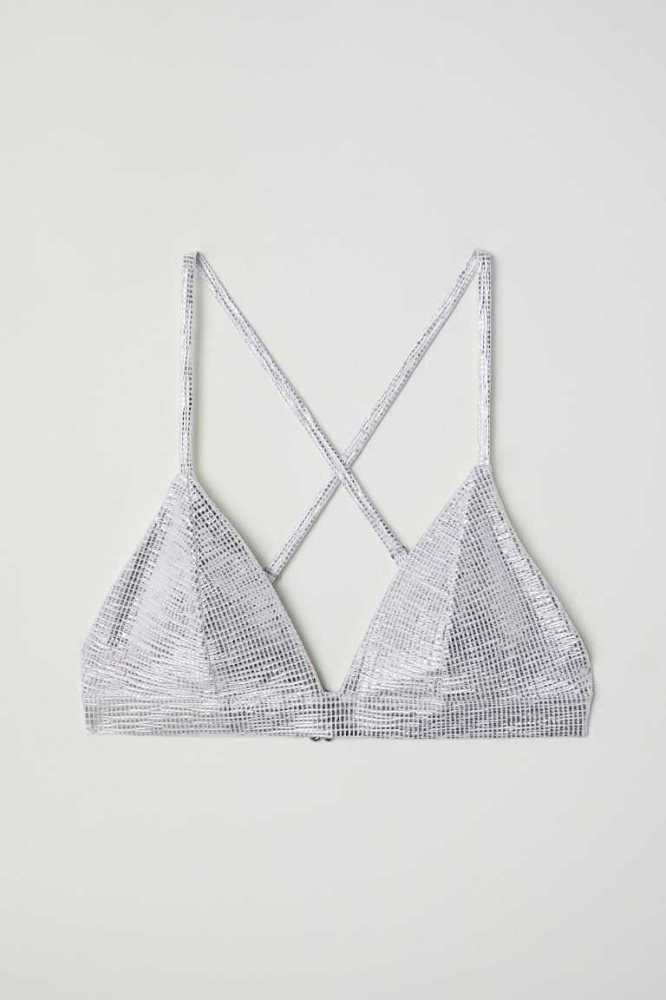 H&M Gepolstert Triangle Bikini Top Strandkleidung Damen Mehrfarbig | 9841-LOCNA