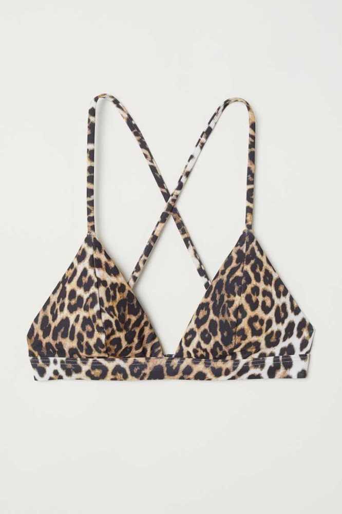 H&M Gepolstert Triangle Bikini Top Strandkleidung Damen Mehrfarbig | 9841-LOCNA