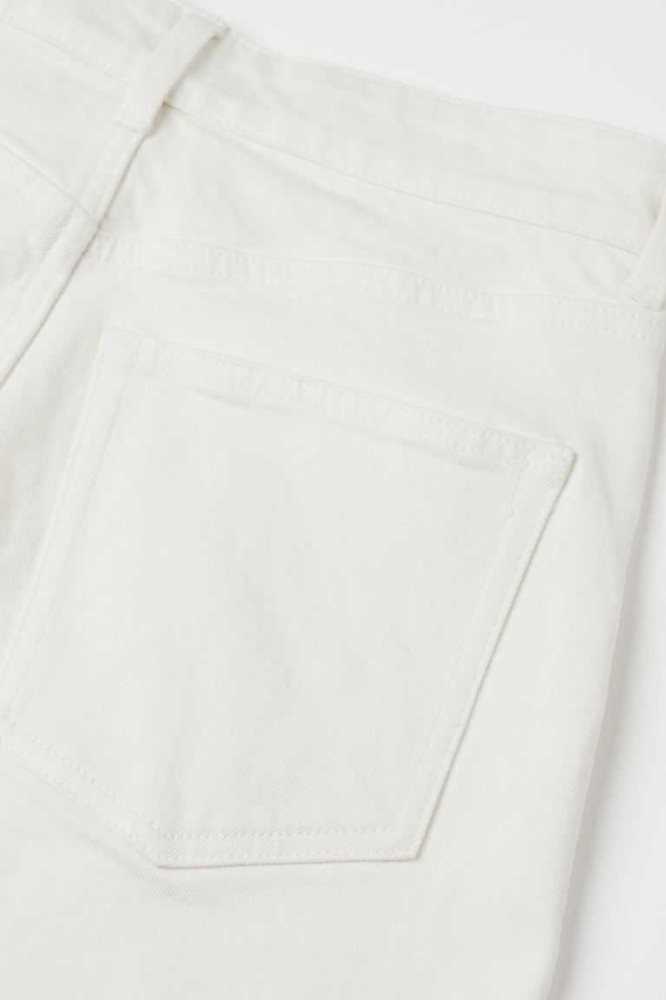 H&M Gerade High Ankle Jeans Hose Damen Dunkelblau | 5048-UFKTS