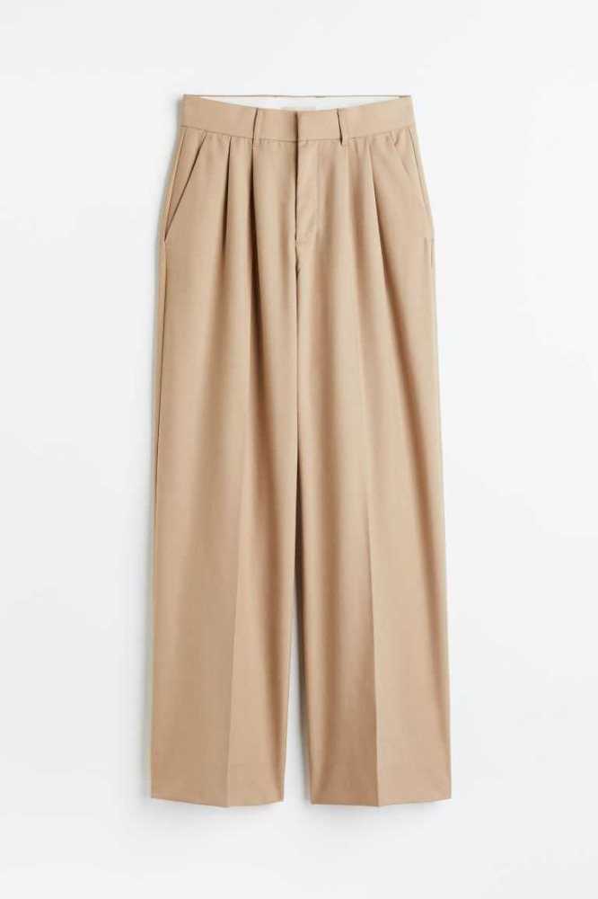 H&M Gerade Hose Damen Beige | 2578-YEQKX