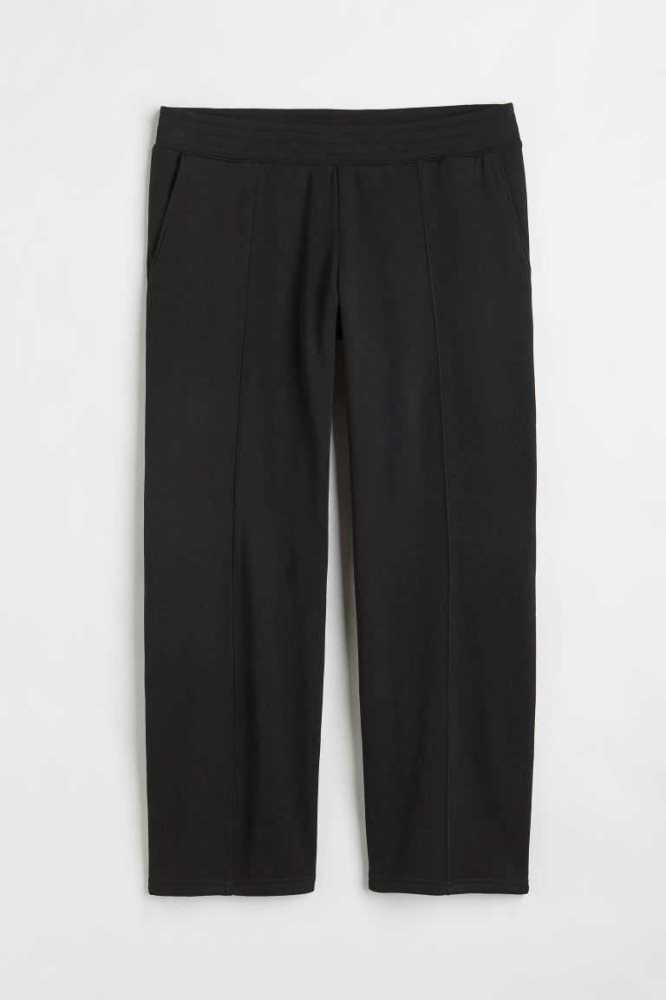 H&M Gerade Joggers Hose Damen Schwarz | 8634-FNLIP