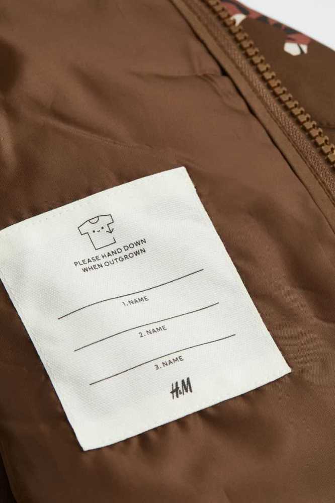 H&M Gesteppt Jacket Oberbekleidung Kinder Dunkelbraun | 1723-JRDFX