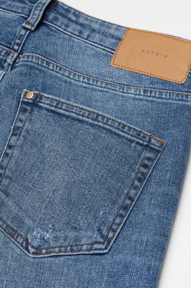 H&M Girlfriend Regular Jeans Damen Blau | 3268-LJXKS