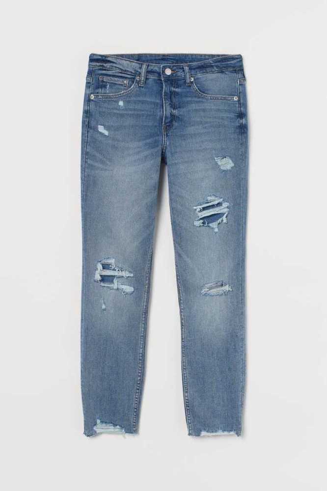 H&M Girlfriend Regular Jeans Damen Blau | 3268-LJXKS