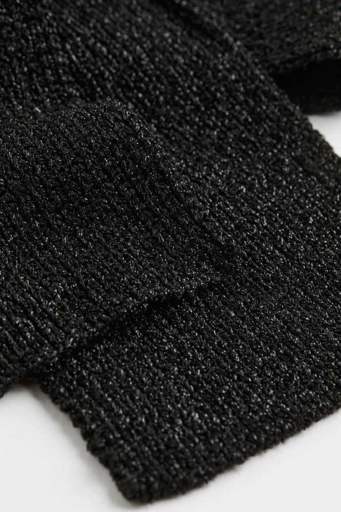 H&M Glittery Knit Schals Damen Schwarz | 5472-EIMNL