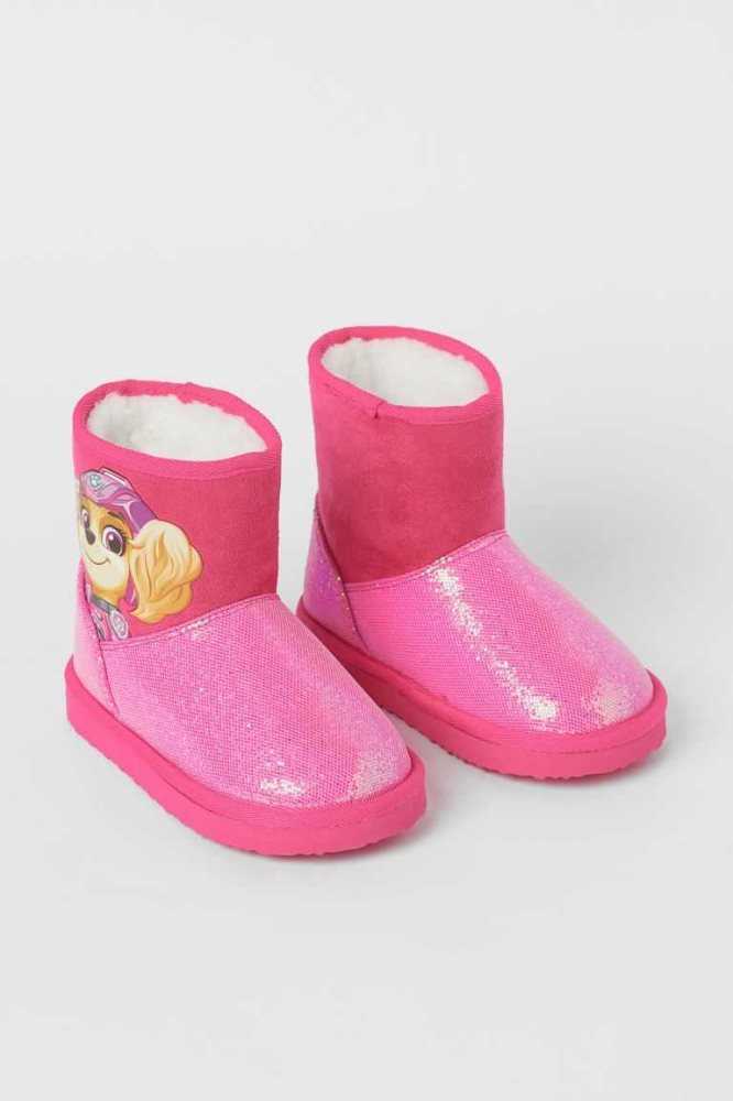 H&M Glittery Printed Stiefel Kinder Rosa | 4217-BVJWE