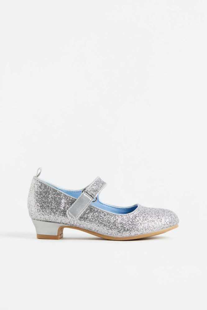 H&M Glittery Shoes Sneakers Kinder Silber | 9517-KREPT