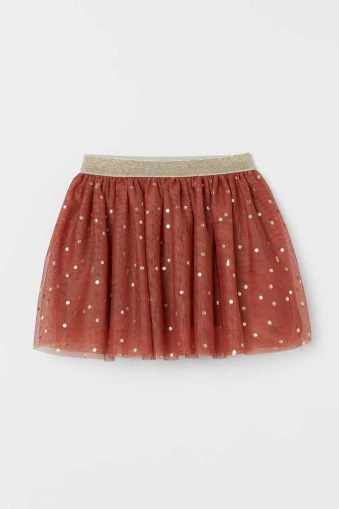 H&M Glittery Tulle Röcke Kinder Beige | 8375-KSPUO