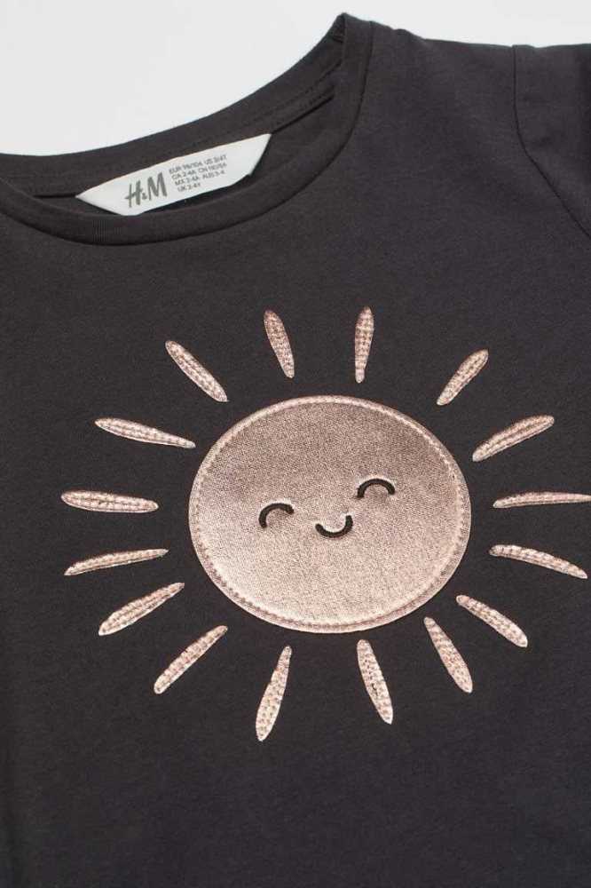 H&M Graphic-design Oberteile Kinder Rosa | 5491-BQAFP