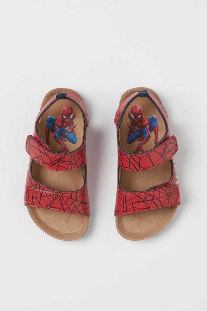 H&M Graphic-detail Sandalen Kinder Dunkelgrau | 0423-BPJFT