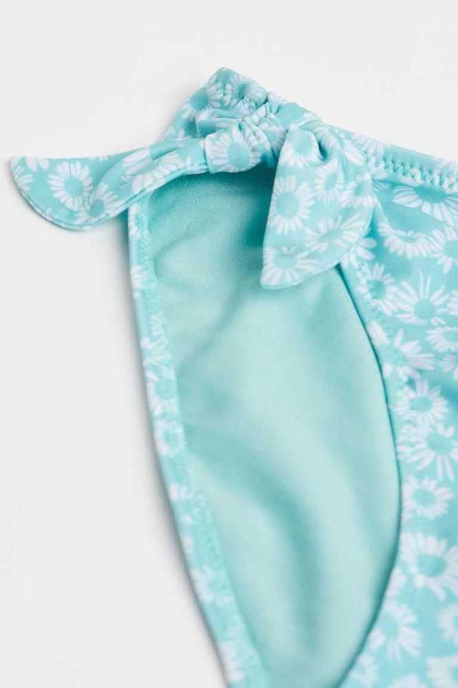 H&M Halterneck Bikini Bademode Kinder Hellblau | 0673-YTOXV